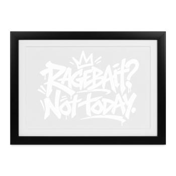 Graffiti Typo Chaos - Gerahmtes Poster (37 × 27 cm) - Schwarz - Vorne