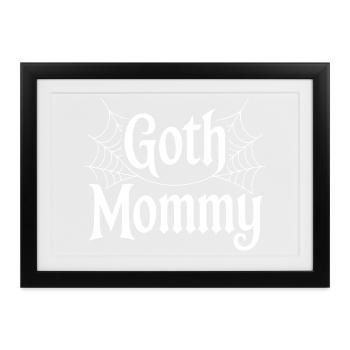 Goth-Mama-Spinnennetz-Tee - Gerahmtes Poster (37 × 27 cm) - Schwarz - Vorne