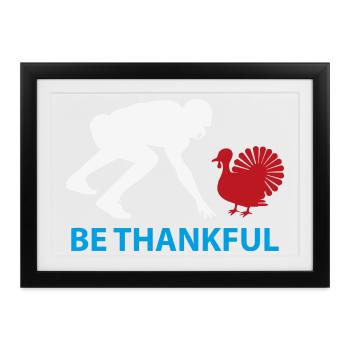 Sei dankbar, Harvest Silhouette - Gerahmtes Poster (37 × 27 cm) - Schwarz - Vorne