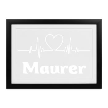 Maurer - Gerahmtes Poster (37 × 27 cm) - Schwarz - Vorne