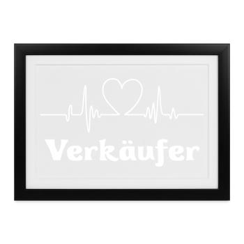 Verkäufer - Gerahmtes Poster (37 × 27 cm) - Schwarz - Vorne