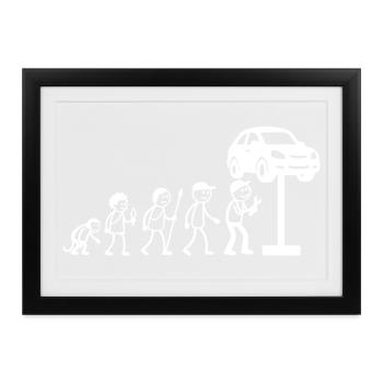  KFZ-Mechaniker Geschenkidee Tuning-Schrauber - Gerahmtes Poster (37 × 27 cm) - Schwarz - Vorne