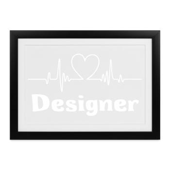 Designer - Gerahmtes Poster (37 × 27 cm) - Schwarz - Vorne