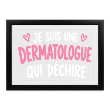 Dermatologe, der reißt - Gerahmtes Poster (37 × 27 cm) - Schwarz - Vorne