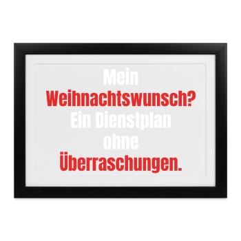 Mein Weihnachtswunsch? - Gerahmtes Poster (37 × 27 cm) - Schwarz - Vorne