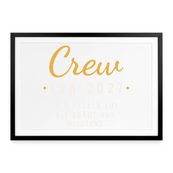 JGA 2027 Crew - Gerahmtes Poster (69 × 49 cm) - Schwarz - Vorne
