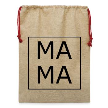 Mama Mama - Jute Weihnachtssack  - Beige - Vorne