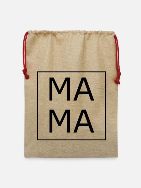 Mama Mama - Jute Weihnachtssack - Beige