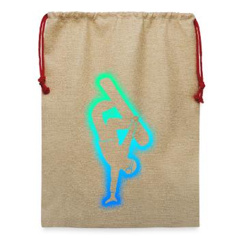 Snowboarder Snowboarden Herren Snowboard Jungen - Jute Weihnachtssack  - Beige - Vorne