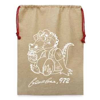 Georges Basic Weiß - Jute Weihnachtssack  - Beige - Vorne