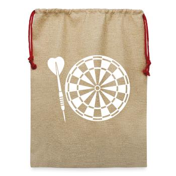 Dart playerDarter Dart Darten - Jute Weihnachtssack  - Beige - Vorne