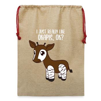 Okapi - Jute Weihnachtssack  - Beige - Vorne