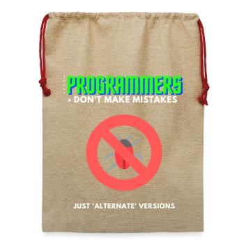 Programmierer Debugging T-Shirt Herren - Jute Weihnachtssack  - Beige - Vorne