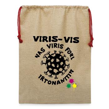 Virus Invasion - Jute Weihnachtssack  - Beige - Vorne