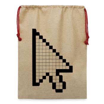 Computer Mauszeiger - Jute Weihnachtssack  - Beige - Vorne