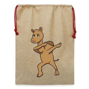 Dab Camel - Jute Weihnachtssack  - Beige - Vorne