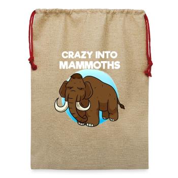 Mammut Mammutliebhaber Archäologie - Jute Weihnachtssack  - Beige - Vorne