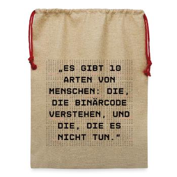 IT-Spezialisten & Programmierer - Jute Weihnachtssack  - Beige - Vorne