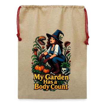 Hexengarten Body Count - Jute Weihnachtssack  - Beige - Vorne