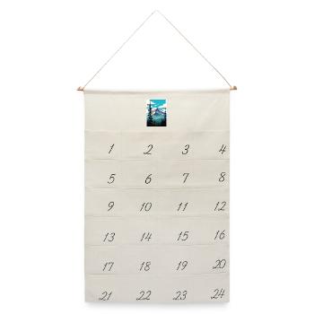 Shasta Trinity National Forest Reiseposter - Leinen Adventskalender  - Naturweiß - Vorne