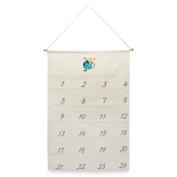 5.Klasse Gymnasium Realschule Schulwechsel - Leinen Adventskalender  - Naturweiß - Vorne
