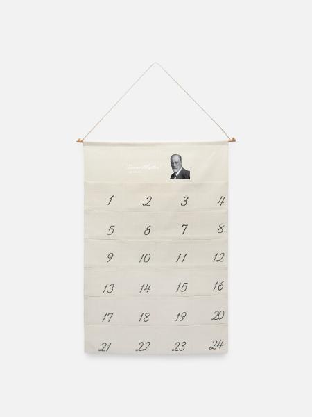 " Deine Mutter " Sigmund Freud - Leinen Adventskalender - Naturweiß
