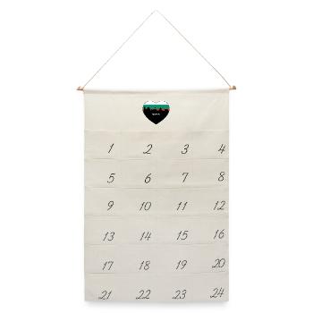 Sofia Bulgarien Flagge Skyline Reise Souvenir - Leinen Adventskalender  - Naturweiß - Vorne