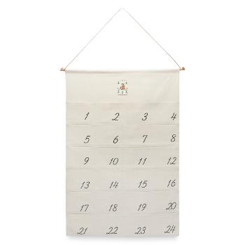 Katzen Ugly Christmas Geschenk - Leinen Adventskalender  - Naturweiß - Vorne