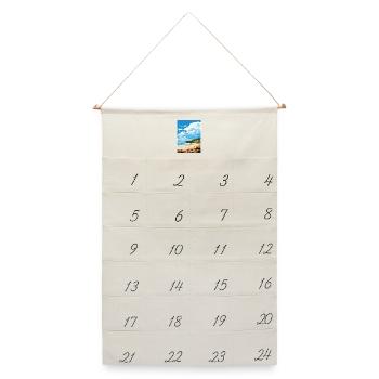 Porthtowan Cornwall Vintage Reiseposter Souvenir - Leinen Adventskalender  - Naturweiß - Vorne