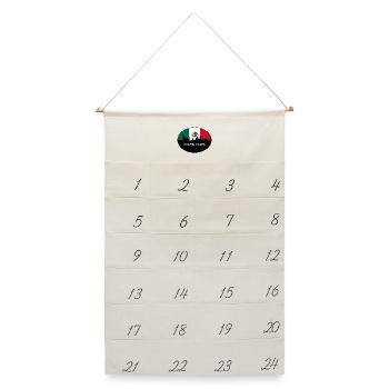 Guadalajara Mexiko Flagge Skyline Silhouette Reisen - Leinen Adventskalender  - Naturweiß - Vorne
