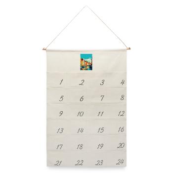 Danzig Polen Vintage Reiseposter WPA Souvenir - Leinen Adventskalender  - Naturweiß - Vorne