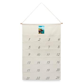 South Stack Cliffs Anglesey Vintage Reiseposter - Leinen Adventskalender  - Naturweiß - Vorne
