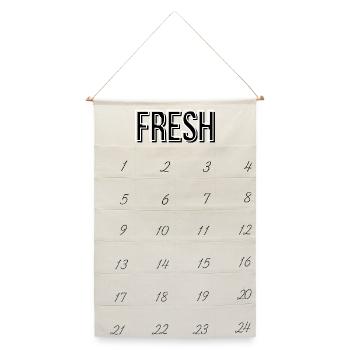 Fresh - Leinen Adventskalender  - Naturweiß - Vorne
