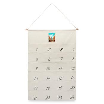 Danzig Polnische Ostseeküste Polen Reiseplakat - Leinen Adventskalender  - Naturweiß - Vorne
