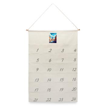 Exeter England Uk Vintage Reiseposter Souvenir - Leinen Adventskalender  - Naturweiß - Vorne