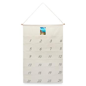 Das Minack Theatre Cornwall Vintage-Reiseposter - Leinen Adventskalender  - Naturweiß - Vorne