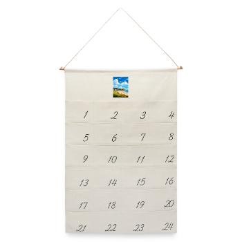 Porthtowan Cornwall Vintage Reiseposter Souvenir - Leinen Adventskalender  - Naturweiß - Vorne