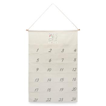 Mein Dobok Ist In Der Wäsche Taekwondo Weihnachten - Leinen Adventskalender  - Naturweiß - Vorne