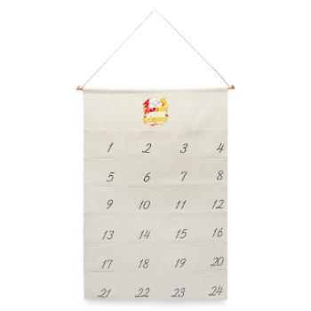 In den Farben getrennt – In der Sache vereint - Leinen Adventskalender  - Naturweiß - Vorne