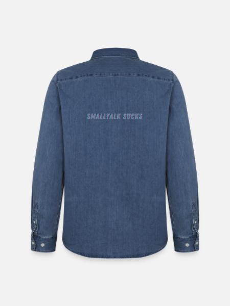 SMALLTALK SUCKS - Spread it! - Männer Jeanshemd Organic von Stanley/Stella - verwaschenes Mittelblau