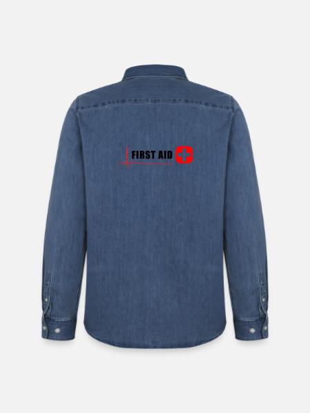 ERSTE HILFE - Männer Jeanshemd Organic von Stanley/Stella - verwaschenes Mittelblau