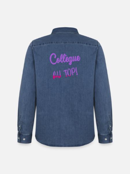 COLLEAGUE - Men’s Organic Denim Shirt by Stanley/Stella - mid washy 