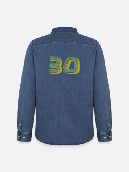 30 - Men’s Organic Denim Shirt by Stanley/Stella - mid washy