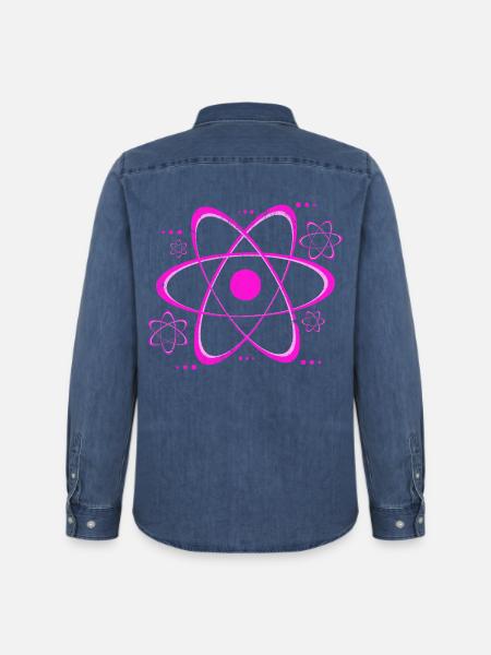 Physiker - Männer Jeanshemd Organic von Stanley/Stella - verwaschenes Mittelblau 