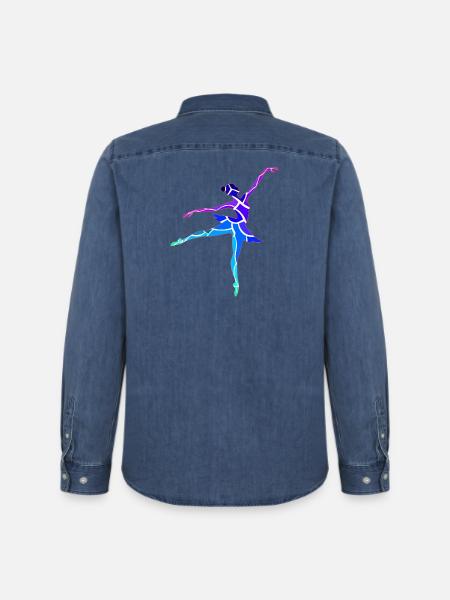 Danseur - Chemise en denim homme bio Stanley/Stella - bleu moyen délavé