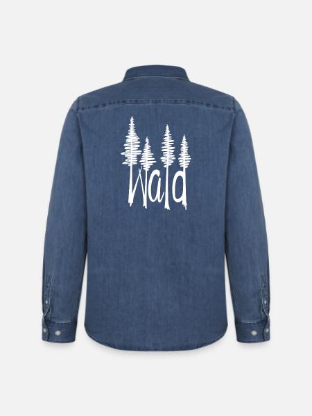 Wald - Männer Jeanshemd Organic von Stanley/Stella - verwaschenes Mittelblau
