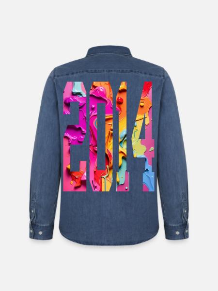 BUNT 12TH BIRTHDAY 2014 - Men’s Organic Denim Shirt by Stanley/Stella - mid washy