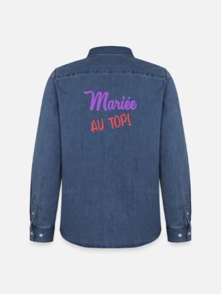 MARIEE - Chemise en denim homme bio Stanley/Stella - bleu moyen délavé