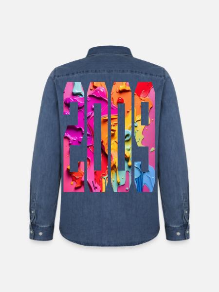 BUNT 17TH BIRTHDAY 2009 - Men’s Organic Denim Shirt by Stanley/Stella - mid washy 