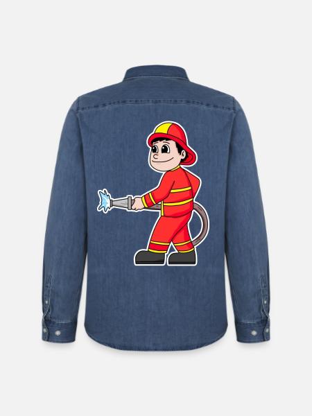 Firefighter - Men’s Organic Denim Shirt by Stanley/Stella - mid washy